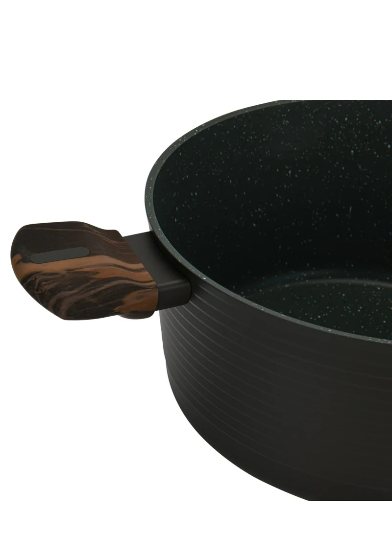 Fissman Stockpot 20cm/2.6LTR Stockpot Cuisine 20x10cm/2.6 Ltr With Glass Lid (Aluminium With Non-Stick Coating)  | Best Price UAE